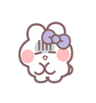 秋を生きるうしゃぎ！！ 紫色（個別スタンプ：7）