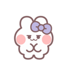 秋を生きるうしゃぎ！！ 紫色（個別スタンプ：8）