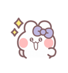 秋を生きるうしゃぎ！！ 紫色（個別スタンプ：9）
