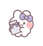 秋を生きるうしゃぎ！！ 紫色（個別スタンプ：13）