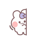 秋を生きるうしゃぎ！！ 紫色（個別スタンプ：15）