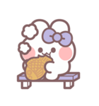 秋を生きるうしゃぎ！！ 紫色（個別スタンプ：30）