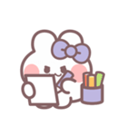 秋を生きるうしゃぎ！！ 紫色（個別スタンプ：32）