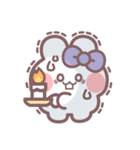 秋を生きるうしゃぎ！！ 紫色（個別スタンプ：38）