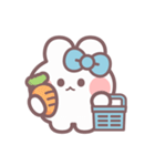 秋を生きるうしゃぎ！！ 水色（個別スタンプ：5）