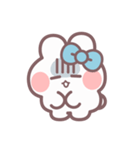 秋を生きるうしゃぎ！！ 水色（個別スタンプ：7）