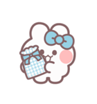 秋を生きるうしゃぎ！！ 水色（個別スタンプ：13）