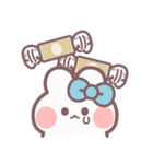 秋を生きるうしゃぎ！！ 水色（個別スタンプ：19）