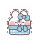 秋を生きるうしゃぎ！！ 水色（個別スタンプ：31）