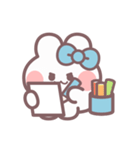 秋を生きるうしゃぎ！！ 水色（個別スタンプ：32）