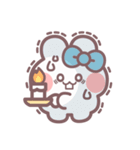 秋を生きるうしゃぎ！！ 水色（個別スタンプ：38）