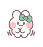 秋を生きるうしゃぎ！！ 緑色（個別スタンプ：2）