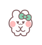 秋を生きるうしゃぎ！！ 緑色（個別スタンプ：8）