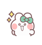 秋を生きるうしゃぎ！！ 緑色（個別スタンプ：9）