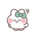 秋を生きるうしゃぎ！！ 緑色（個別スタンプ：11）