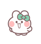 秋を生きるうしゃぎ！！ 緑色（個別スタンプ：12）