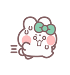 秋を生きるうしゃぎ！！ 緑色（個別スタンプ：27）
