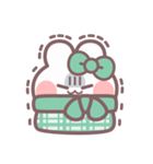 秋を生きるうしゃぎ！！ 緑色（個別スタンプ：31）