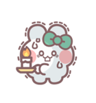 秋を生きるうしゃぎ！！ 緑色（個別スタンプ：38）