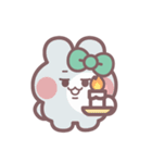 秋を生きるうしゃぎ！！ 緑色（個別スタンプ：39）