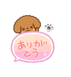 トイプードル【レッド】吹き出し（個別スタンプ：5）