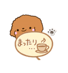 トイプードル【レッド】吹き出し（個別スタンプ：18）
