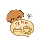トイプードル【レッド】吹き出し（個別スタンプ：19）