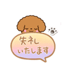 トイプードル【レッド】吹き出し（個別スタンプ：28）