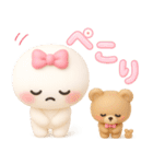 【るるものやさしいじかん♡】Withくまさん（個別スタンプ：4）