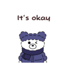 ダウンを着た動物たち 秋冬 英語 english（個別スタンプ：10）