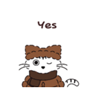 ダウンを着た動物たち 秋冬 英語 english（個別スタンプ：16）