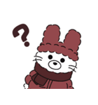 ダウンを着た動物たち 秋冬 英語 english（個別スタンプ：19）