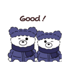 ダウンを着た動物たち 秋冬 英語 english（個別スタンプ：20）