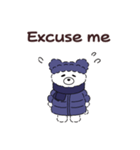 ダウンを着た動物たち 秋冬 英語 english（個別スタンプ：22）