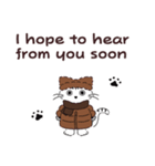 ダウンを着た動物たち 秋冬 英語 english（個別スタンプ：31）
