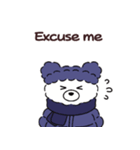ダウンを着た動物たち 秋冬 英語 english（個別スタンプ：34）