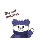 ダウンを着た動物たち 秋冬 英語 english（個別スタンプ：36）