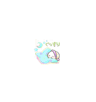 【夏＆雨】ちっちゃすぎる♡おもちのきもち（個別スタンプ：14）