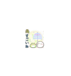 【夏＆雨】ちっちゃすぎる♡おもちのきもち（個別スタンプ：17）