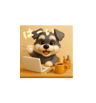 ミニチュアシュナウザー毎日使える◎3D（個別スタンプ：25）