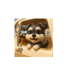 ミニチュアシュナウザー毎日使える◎3D（個別スタンプ：40）