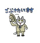 仕事猫あいさつ＆おへんじ（個別スタンプ：3）