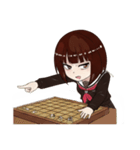 彼女は将棋をする（個別スタンプ：4）
