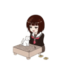 彼女は将棋をする（個別スタンプ：15）