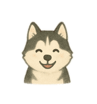 シベリアンハスキー 文字少なめ（個別スタンプ：10）