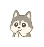 シベリアンハスキー 文字少なめ（個別スタンプ：17）