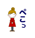 大人の優しい気遣いナチュラガール 秋冬（個別スタンプ：19）