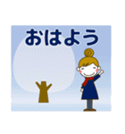 大人の優しい気遣いナチュラガール 秋冬（個別スタンプ：22）