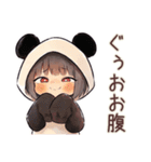 パンダパーカーちゃんの食いしん坊断末魔（個別スタンプ：19）