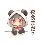 パンダパーカーちゃんの食いしん坊断末魔（個別スタンプ：24）
